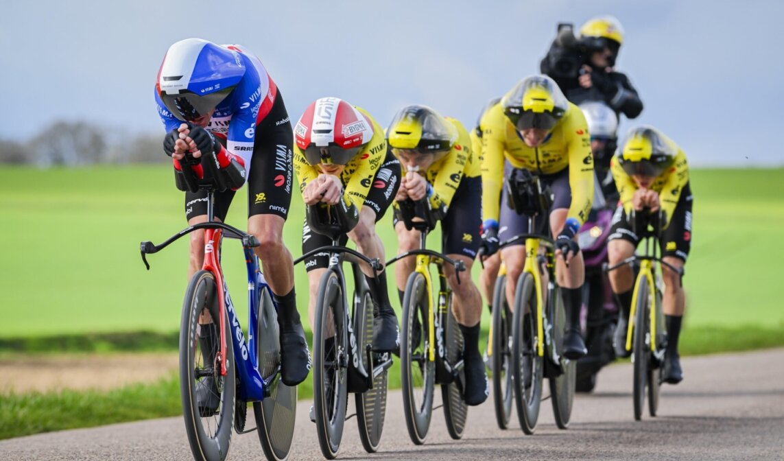 Team Visma | Lease a Bike snelt naar vierde plek in ploegentijdrit Parijs-Nice