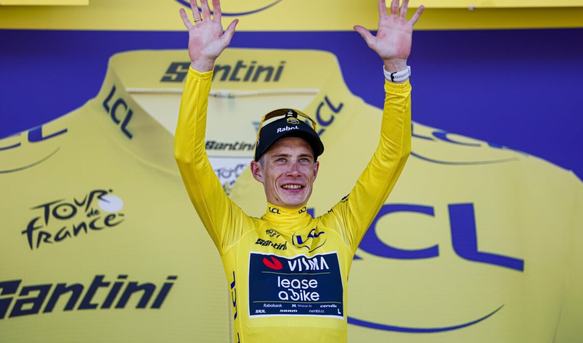 Vingegaard retains yellow jersey after strong performance in tough second Tour de France stage