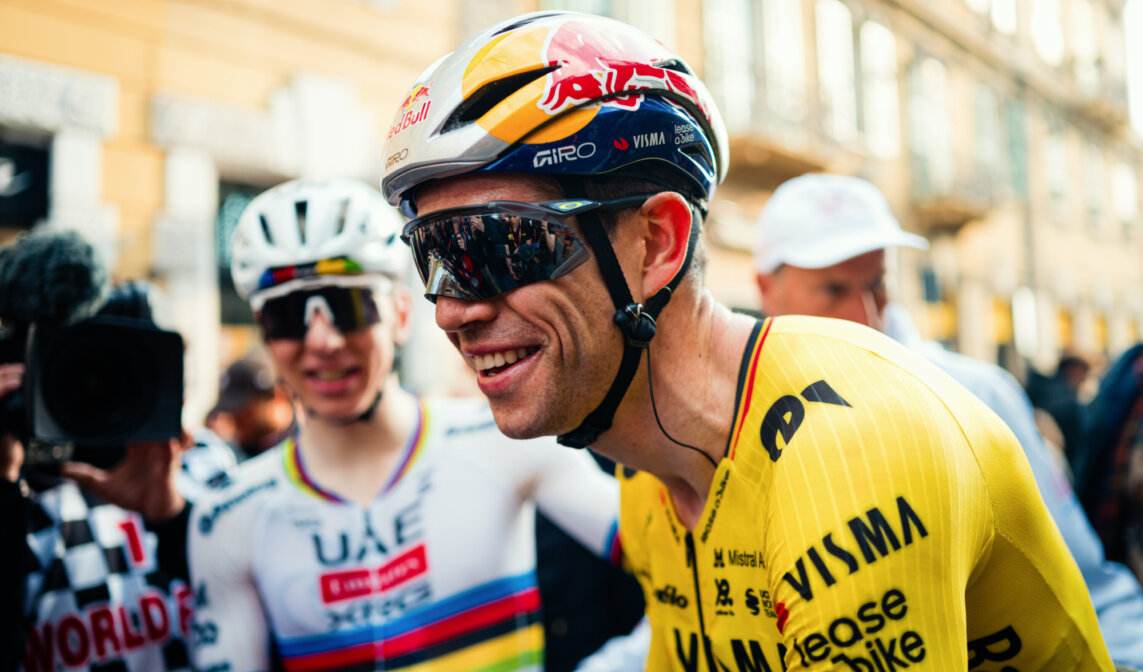 Van Aert fights to podium after stunning Milan-Sanremo finale