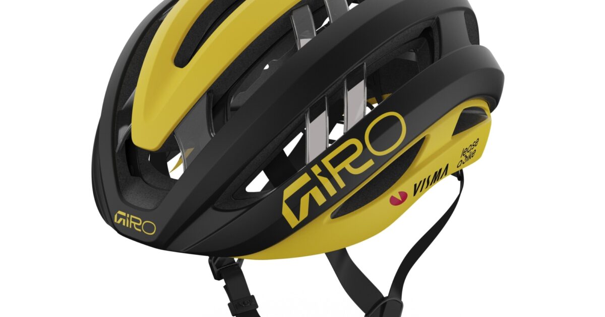 Casque Giro Aries MIPS - Team Visma Limited - Jaune/Noir - Neuf
