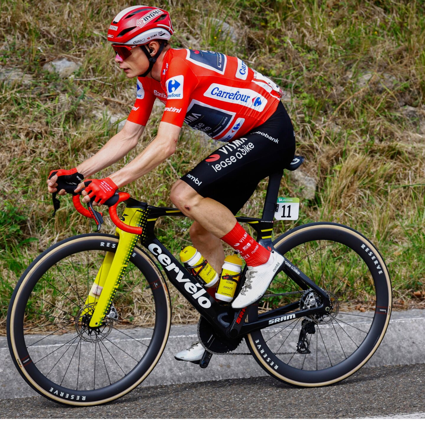 Rode wielersokken - winst La Vuelta