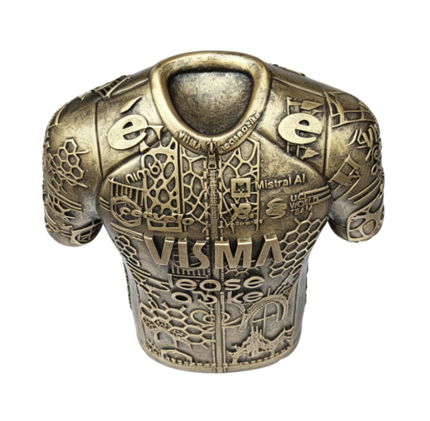 Bronzen wielershirt sculptuur - The Architect
