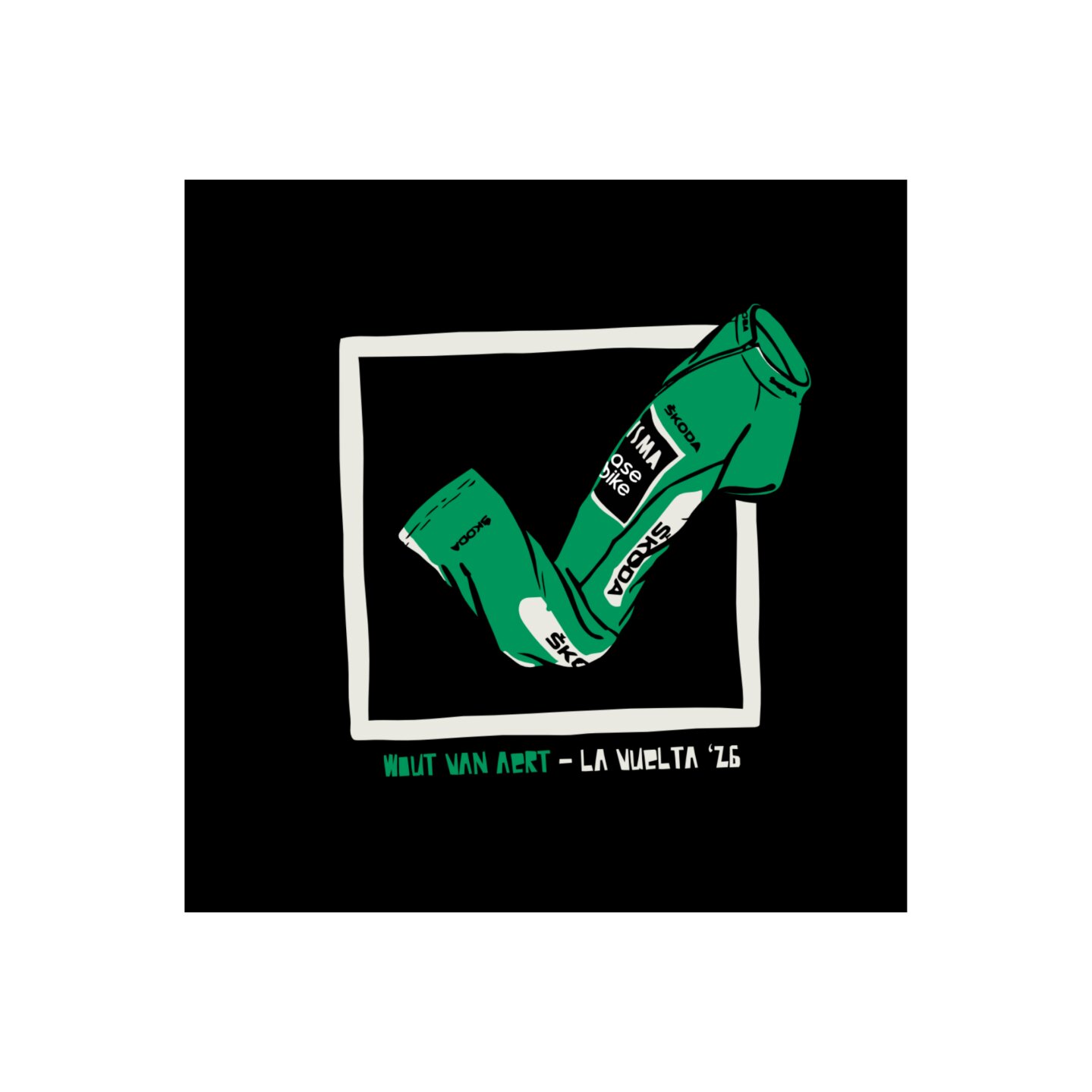 Casual T-shirt - Groene Trui - Wout van Aert