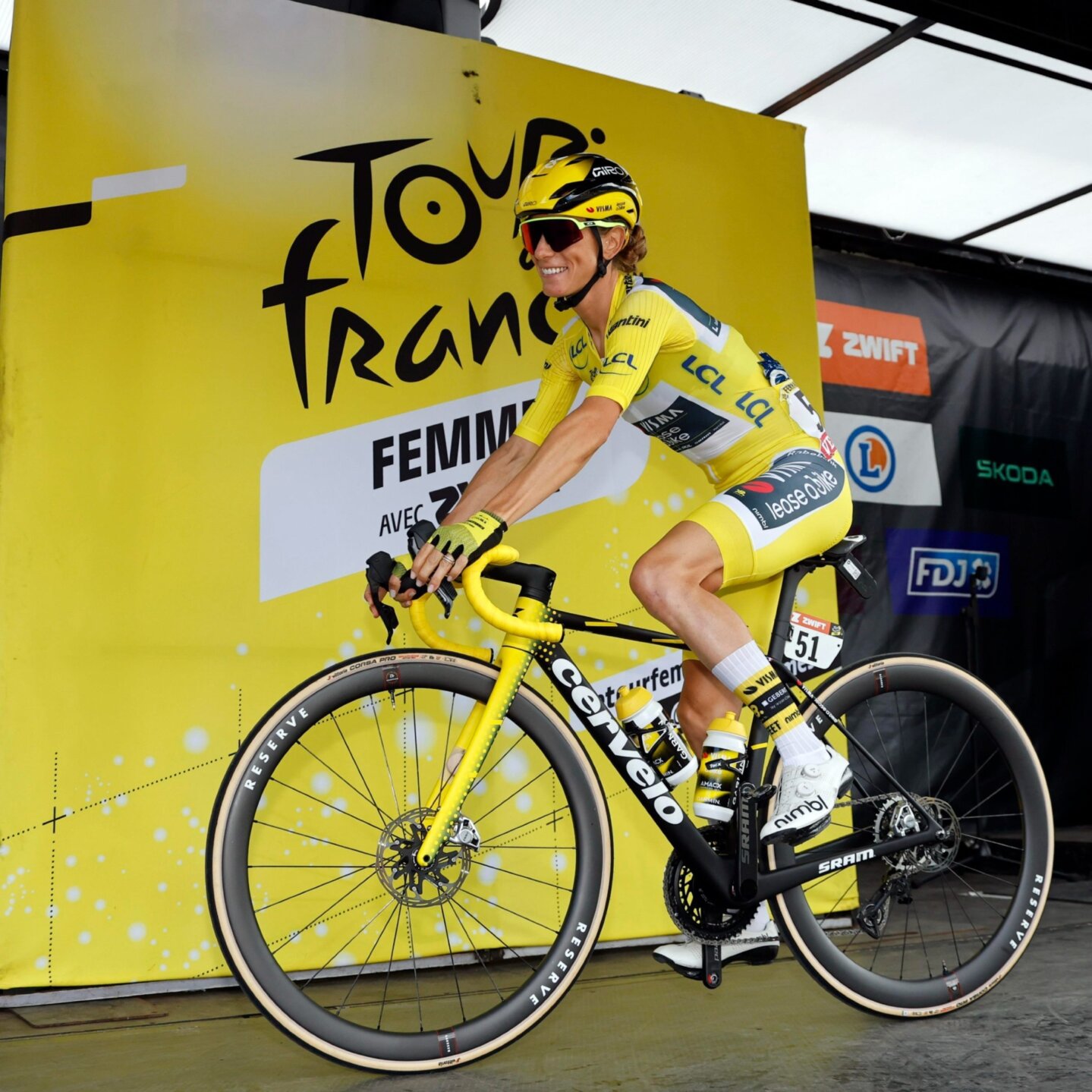 Gele trui mannen - Winst TDF Femmes 2025