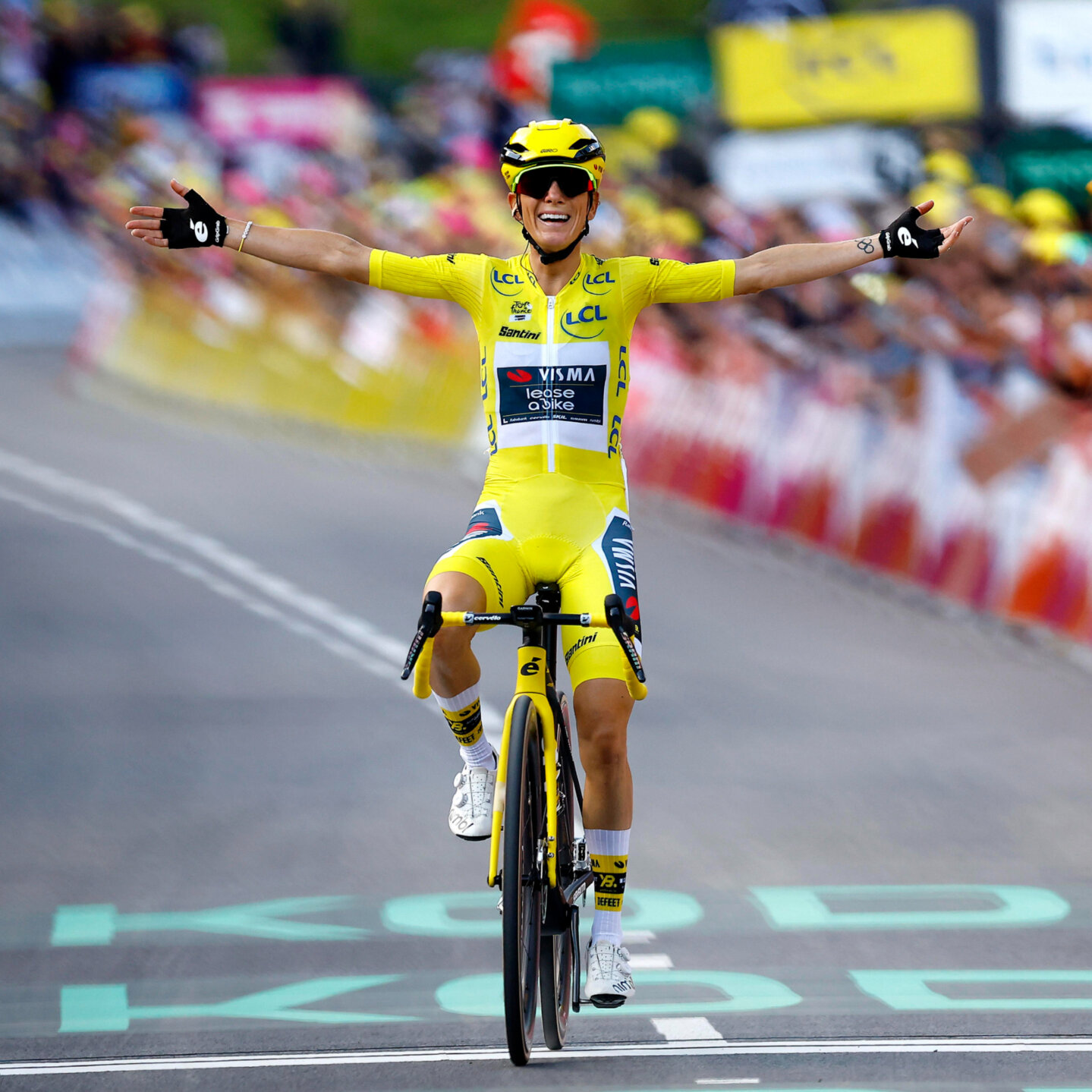 Gele trui mannen - Winst TDF Femmes 2025