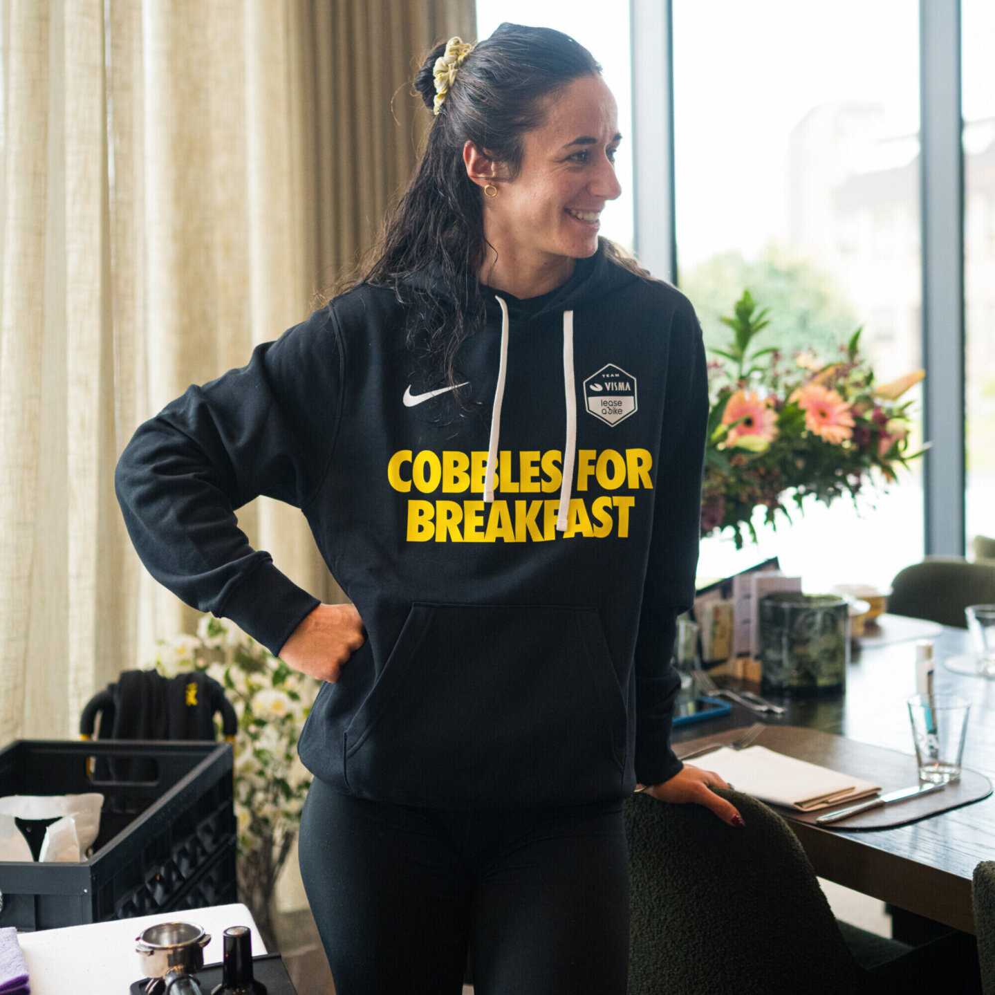 Nike hoodie women - Cobbles for breakfast