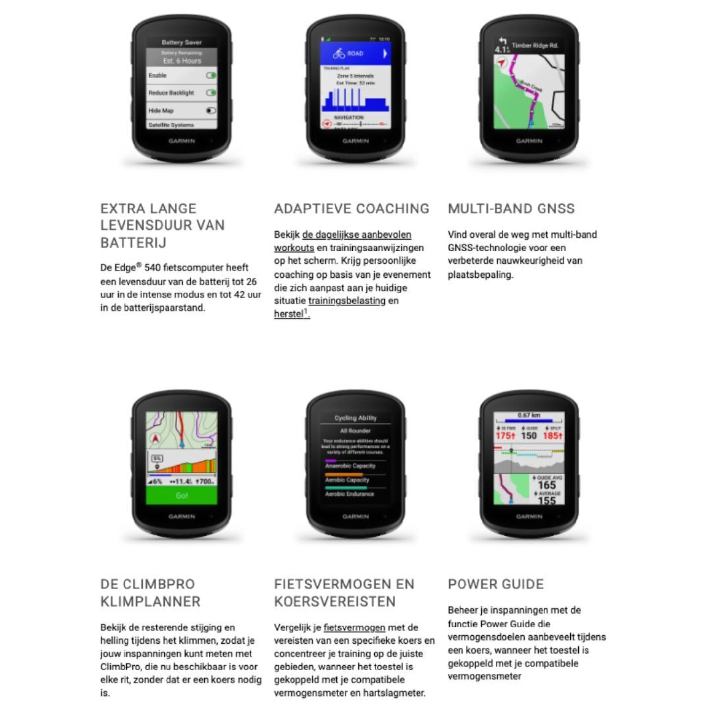 Garmin Edge 540 performance bundel fietsnavigatie