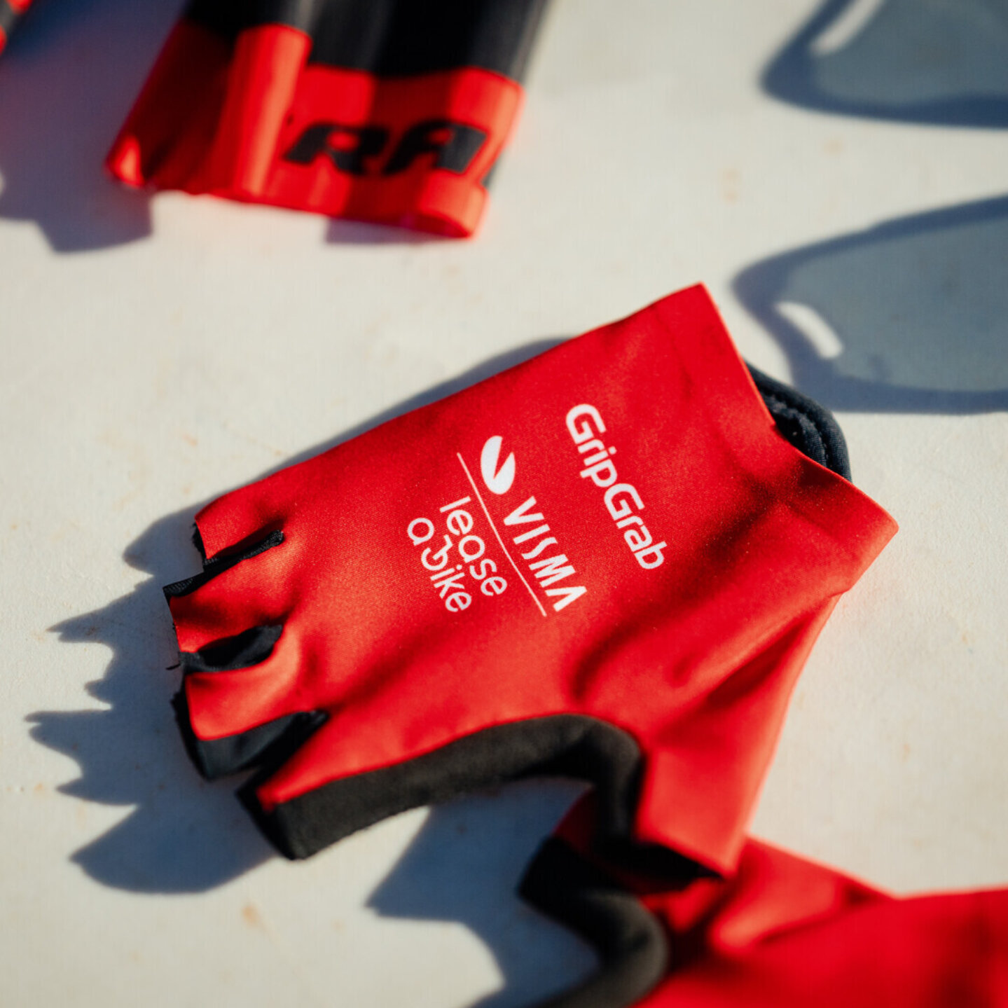 Rode wielerhandschoenen - winst La Vuelta