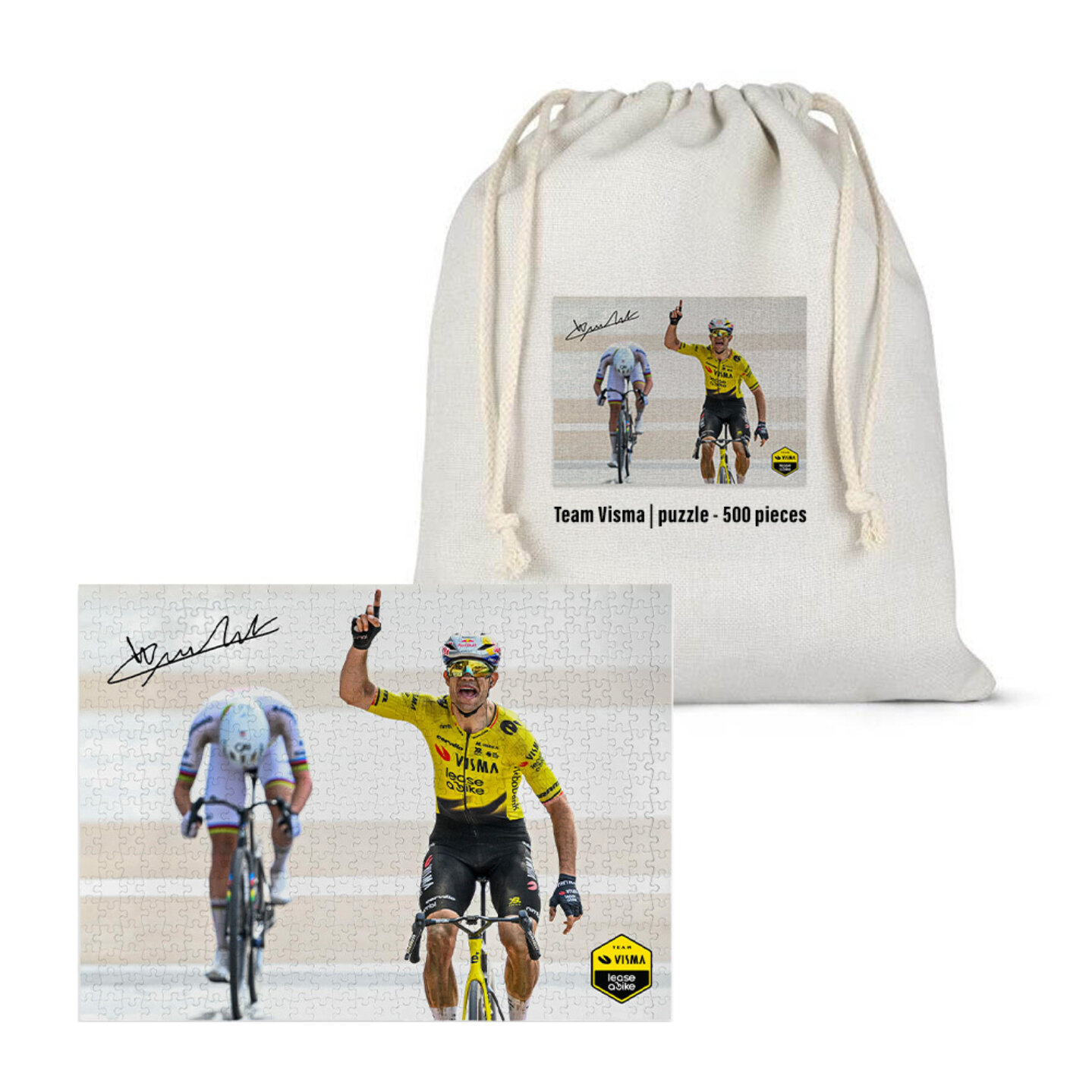 Puzzle 500 pieces - victory Paris-Roubaix - Team Visma | Lease a Bike