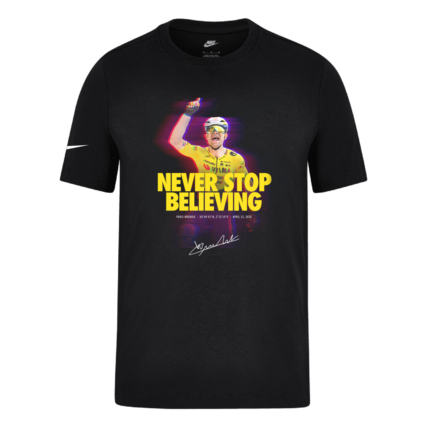 Nike casual T-shirt men - Paris-Roubaix victory - Wout van Aert