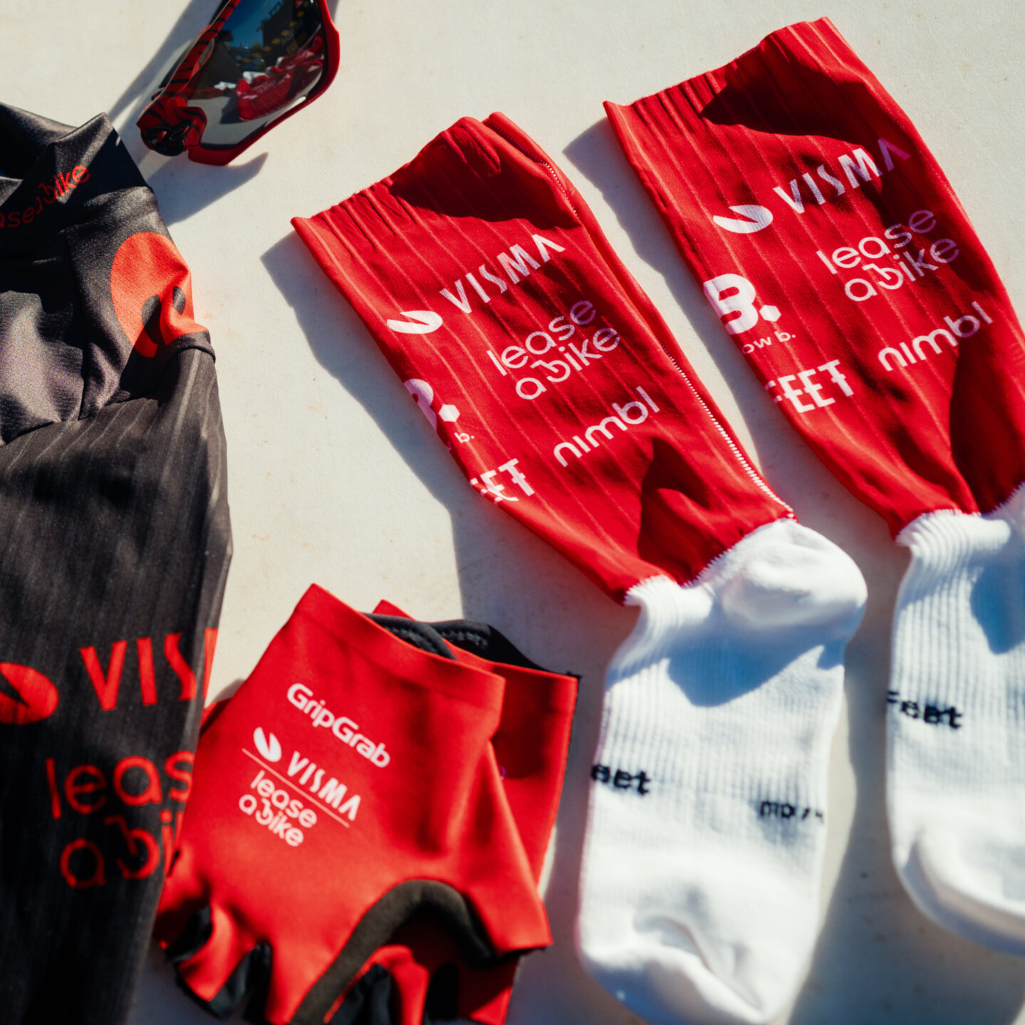 Rode wielersokken - winst La Vuelta