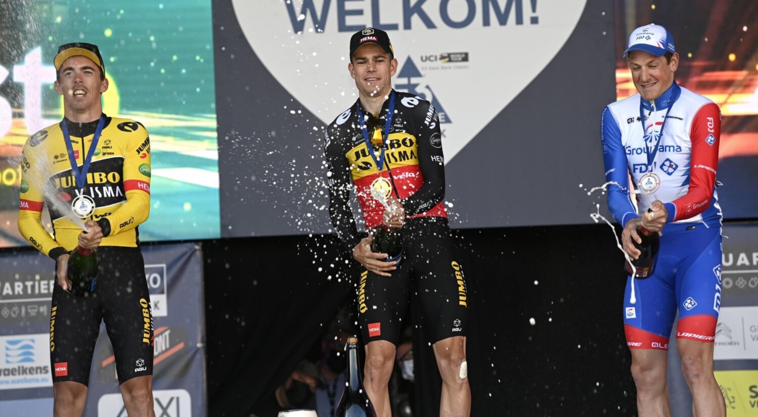 			© Wout van Aert won the E3 Saxo Bank Classic. Christophe Laporte finsished second.
	