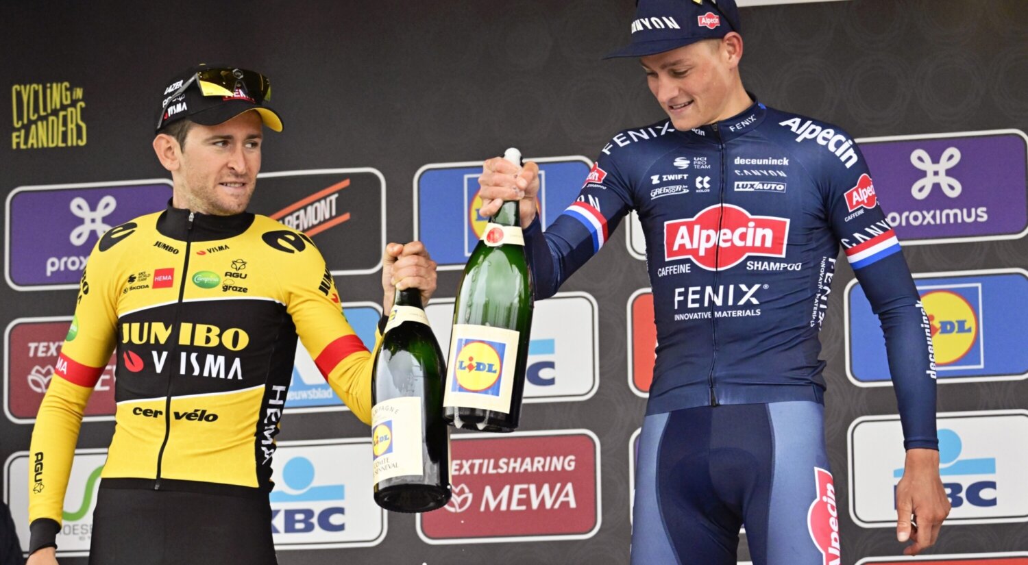 			© Tiesj Benoot secured a beautiful second place in Dwars door Vlaanderen.
	