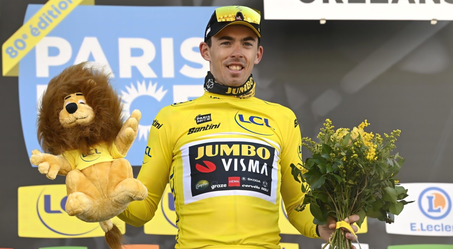 			© Wout van Aert and Christophe Laporte two and thee in second stage of Paris-Nice.
	