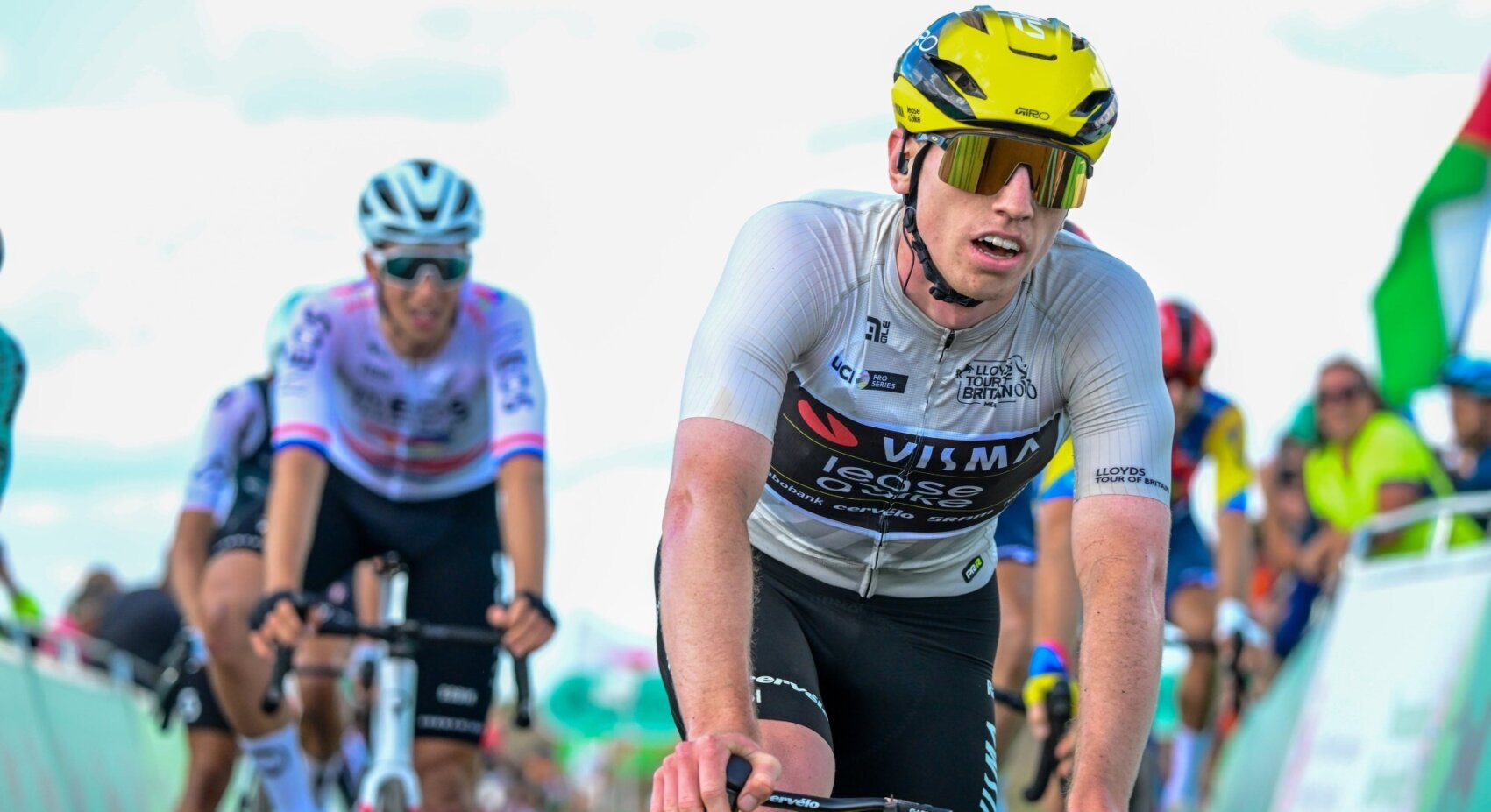 Team Visma | Lease a Bike kan niet meestrijden om de zege in zware finale vierde etappe Tour of Britain	