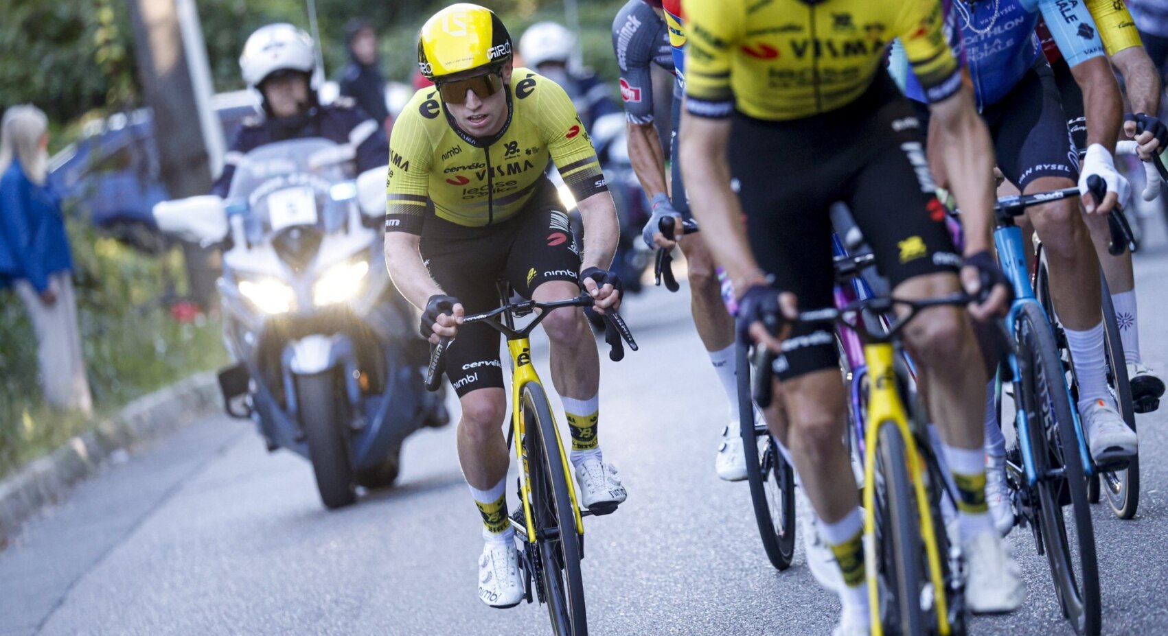Team Visma | Lease a Bike kleurt de wedstrijd in Coppa Bernocchi	