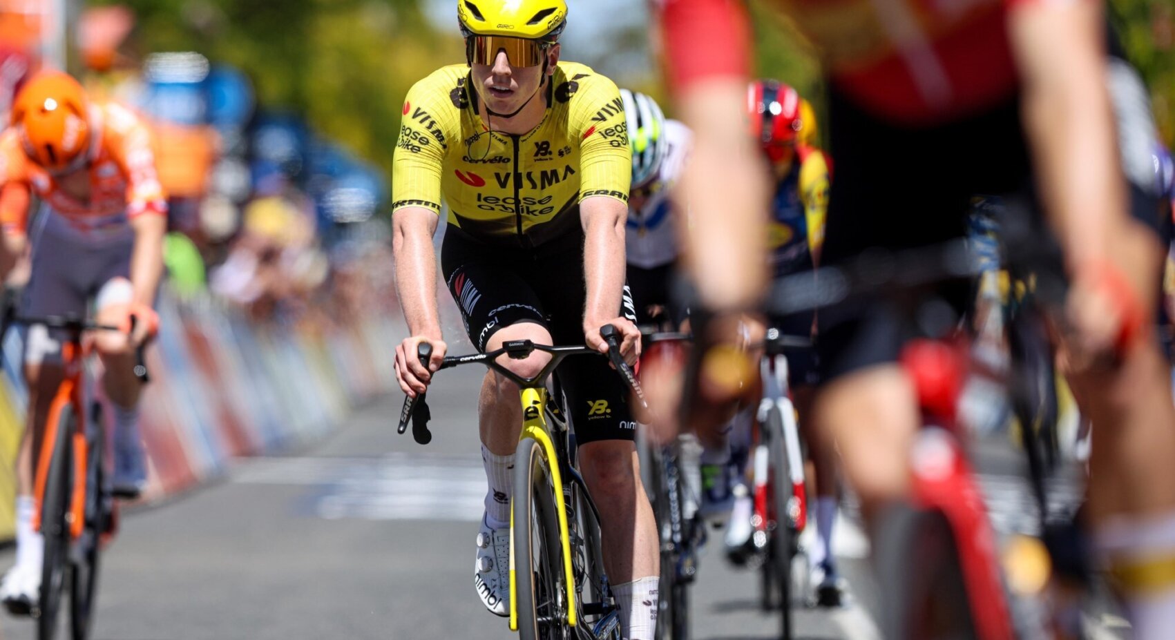Team Visma | Lease a Bike unable to challenge for victory in shortened stage four of the Tour Down Under