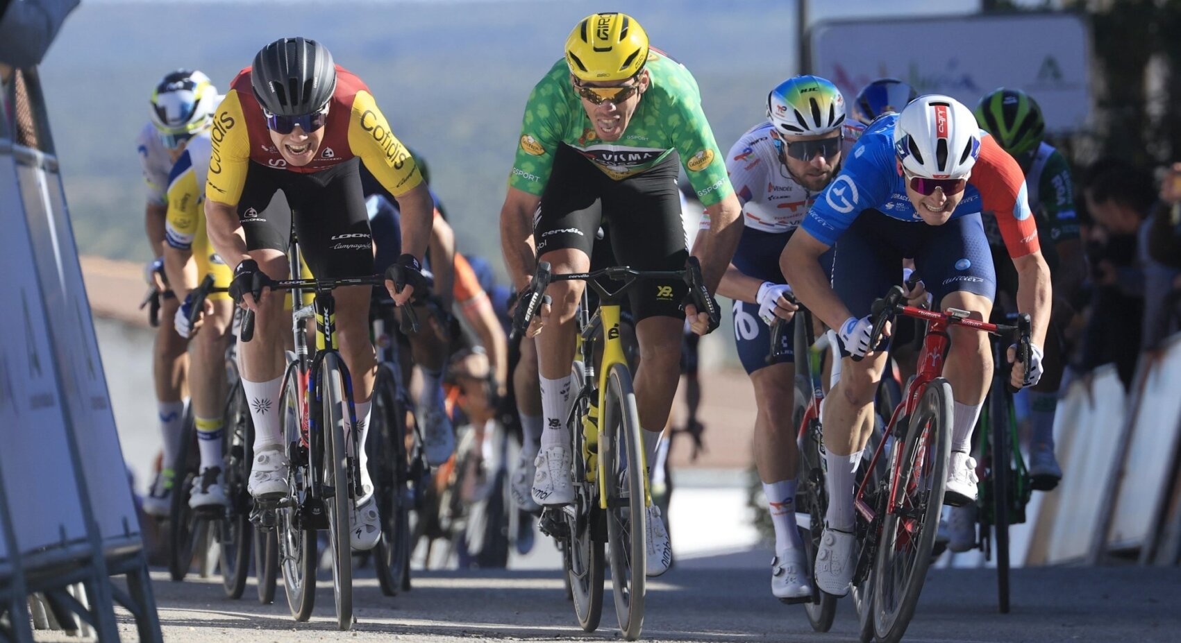 Podiumplaats voor Laporte na spannende sprint in derde etappe Ruta del Sol