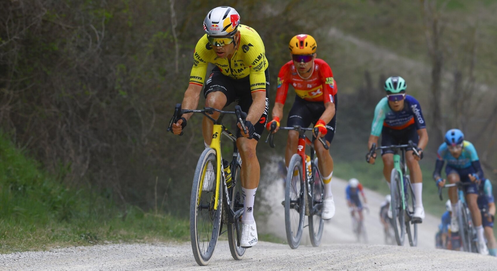 Jorgenson and Van Aert battle to top-ten finish in Strade Bianche	