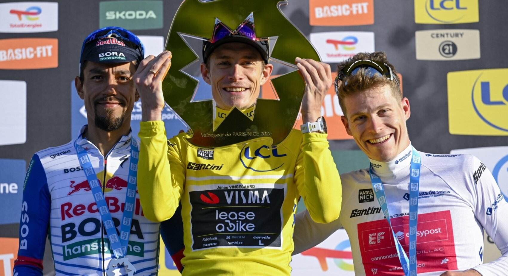 Vingegaard bezorgt Team Visma | Lease a Bike derde eindzege op rij in Parijs-Nice