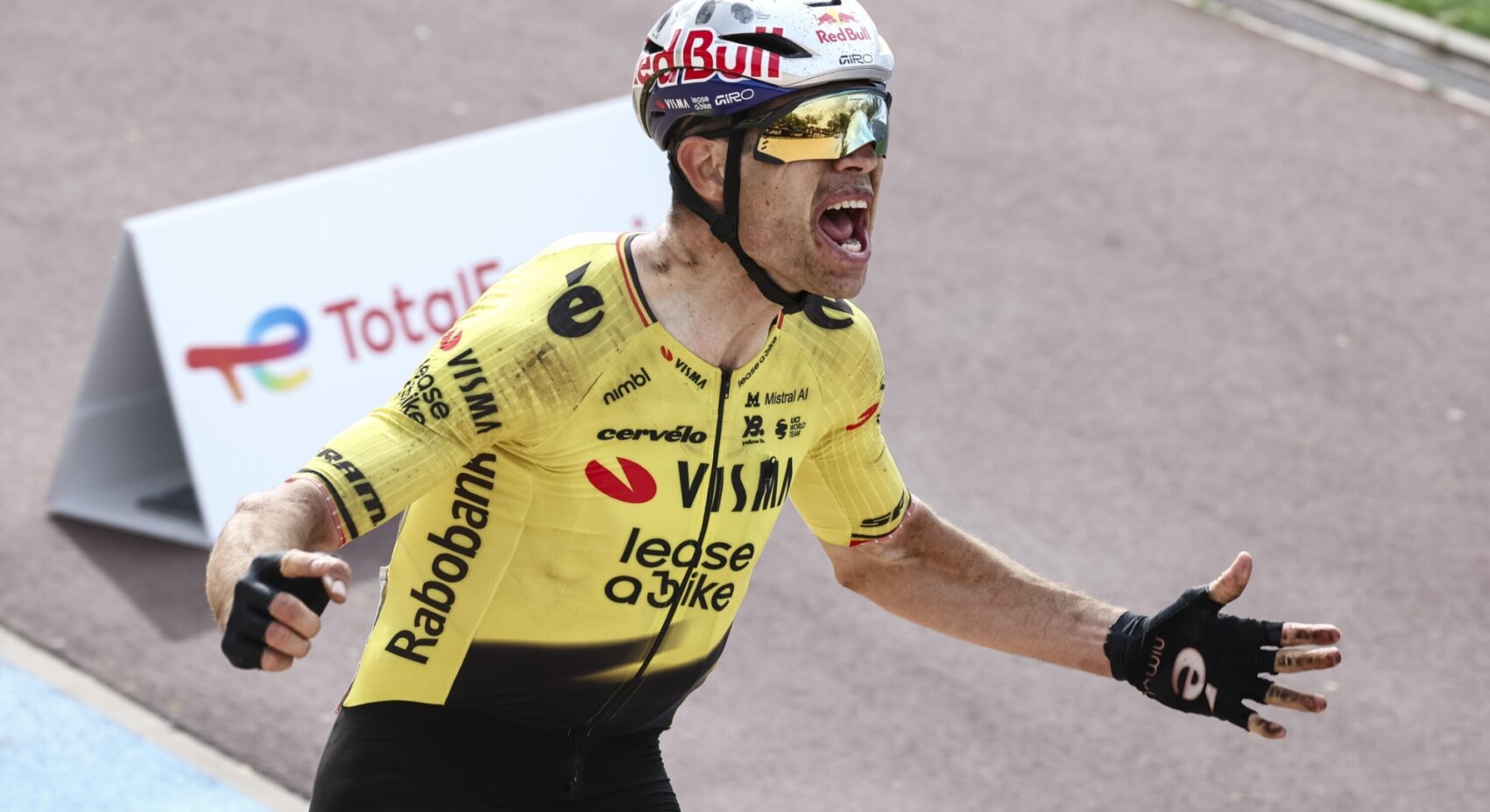 Celebrate the victory at Paris-Roubaix with us with our favorite Wout van Aert items