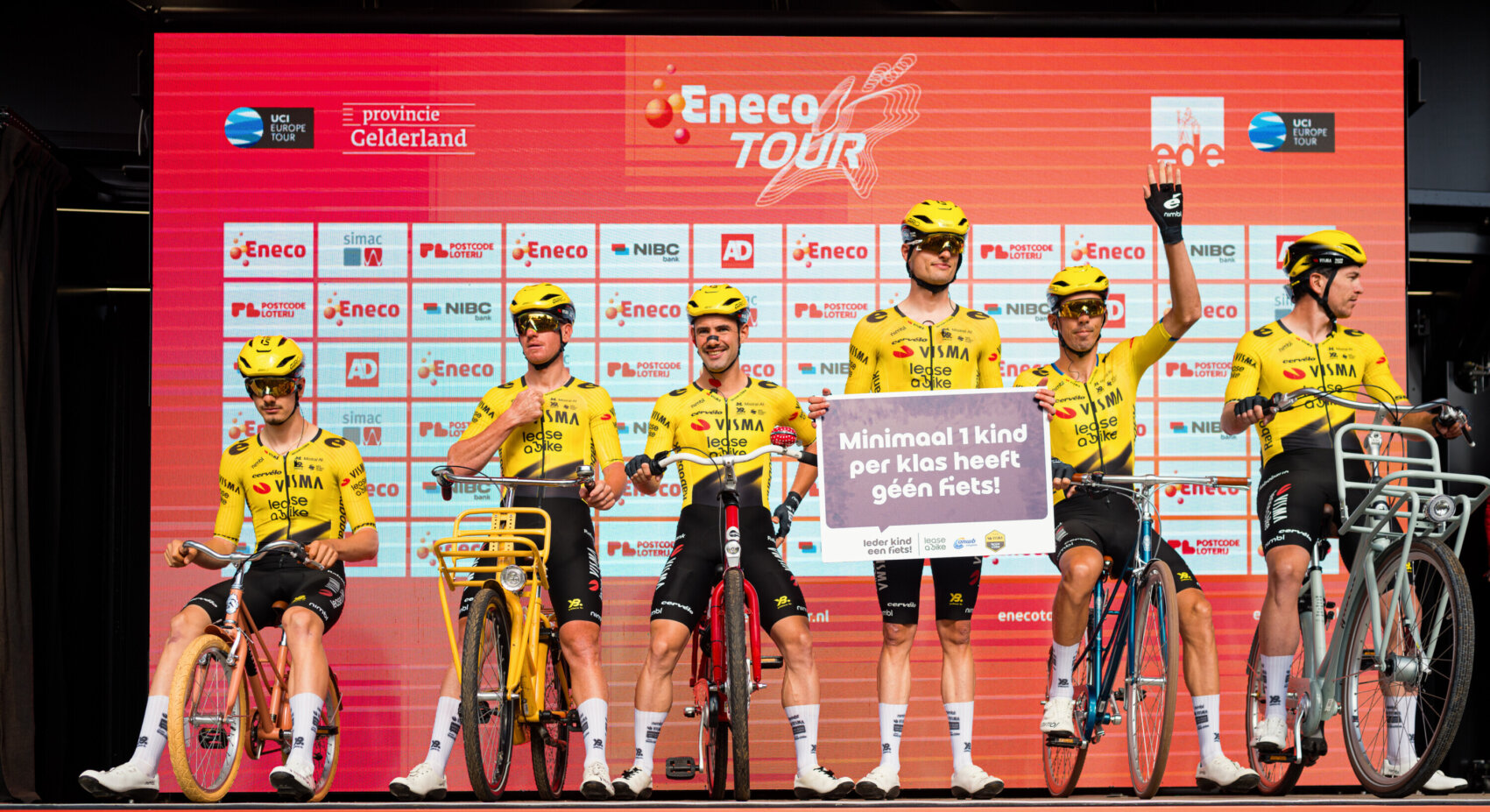 Team Visma | Lease a Bike riders to donate Eneco Tour prize money to ‘Elk kind een fiets’