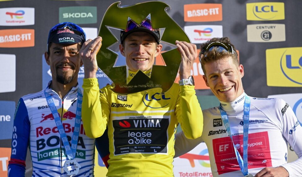 Vingegaard bezorgt Team Visma | Lease a Bike derde eindzege op rij in Parijs-Nice