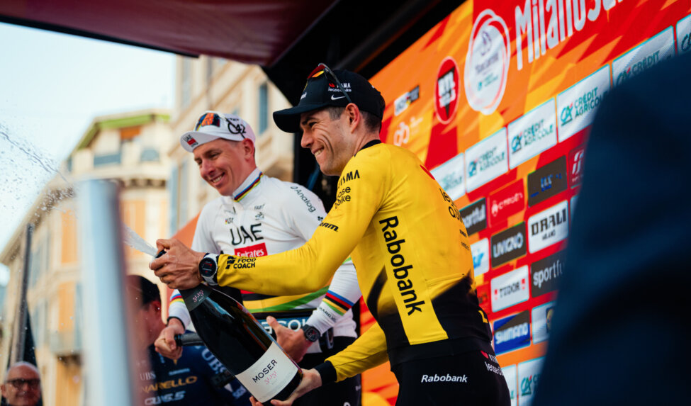 Video: Wout van Aert on the podium in Milano-Sanremo